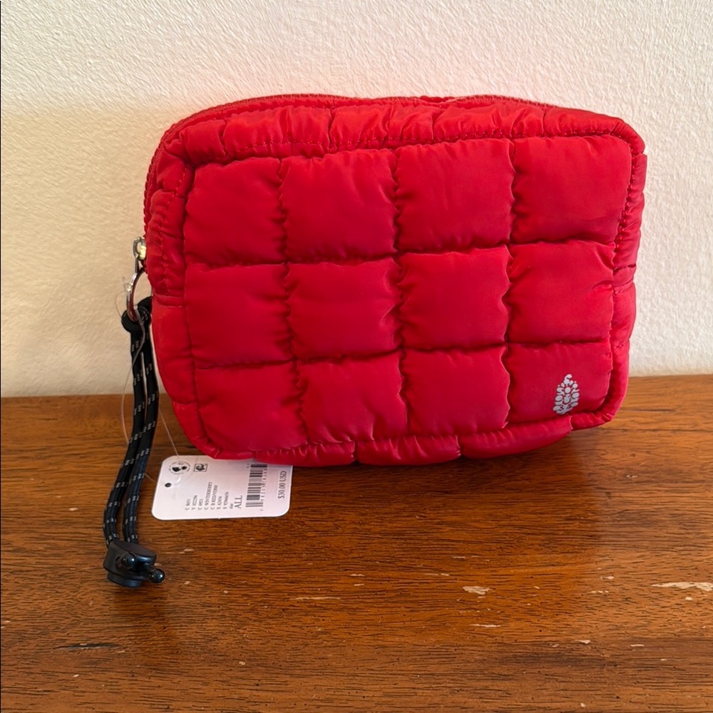 Red Quilted Wristlet